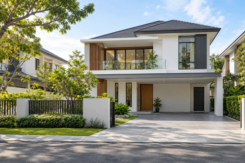 Illustrative contemporary Malaysian home for the property listing enquiry section